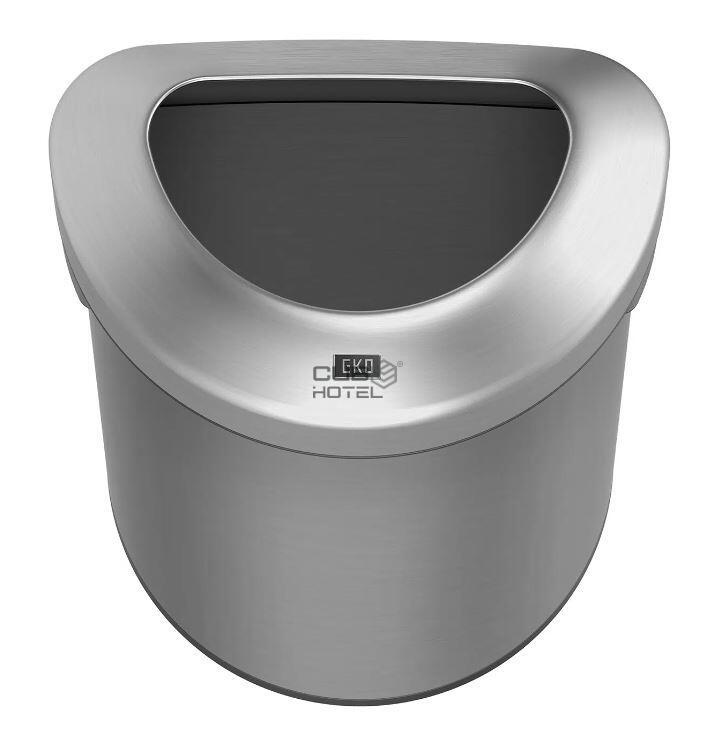 Papelera Semi-Redonda Acero Inoxidable 80L EKO Urban